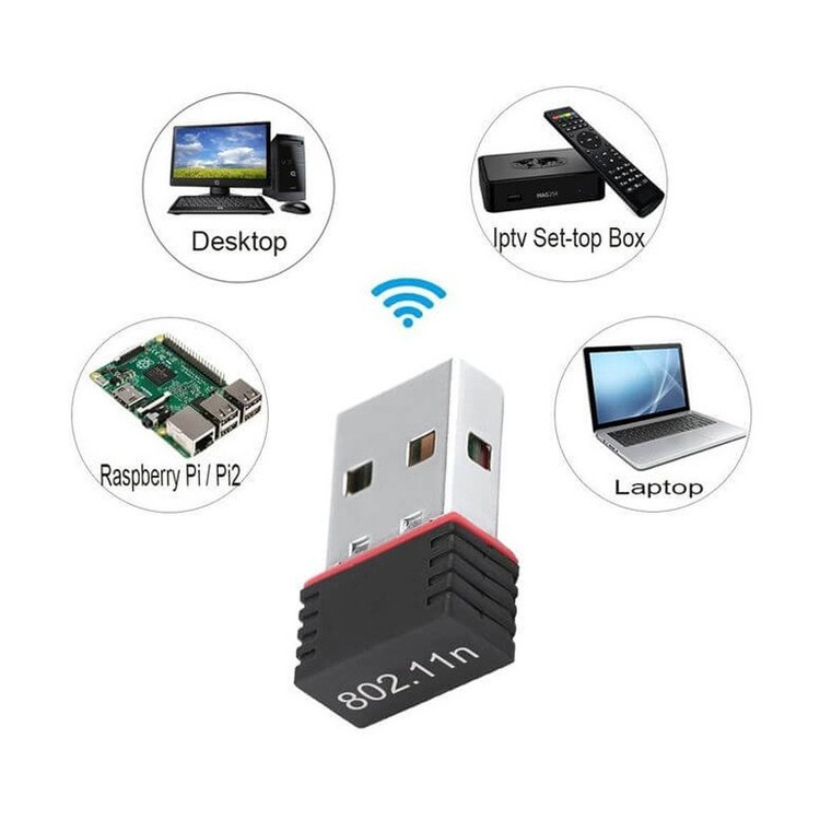 دانگل وای فای بدون آنتن 802IIN USB 2.0