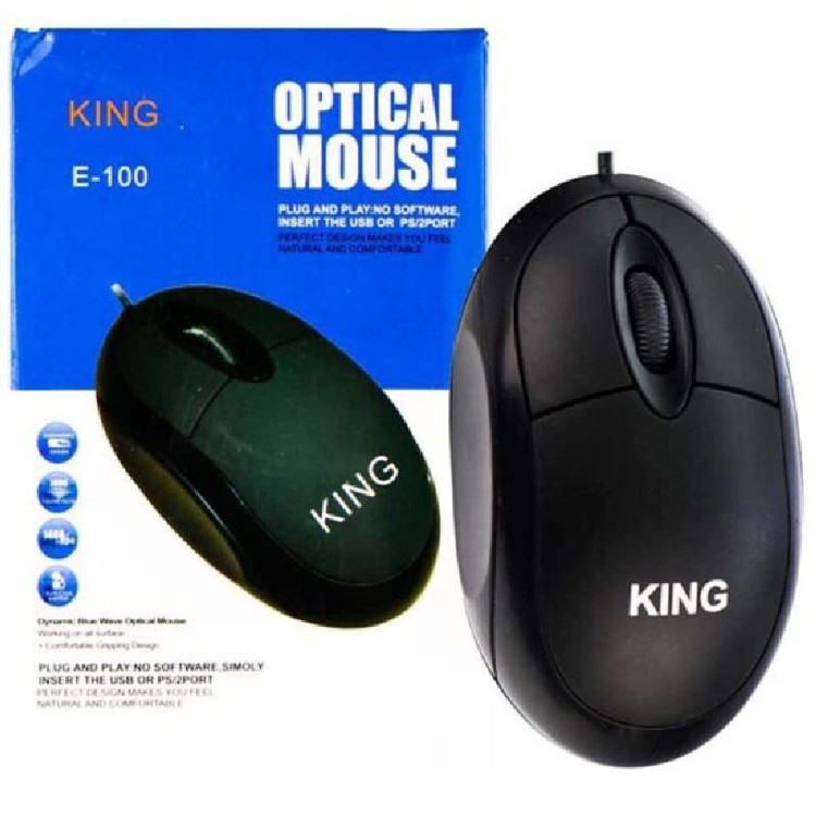 ماوس سیم دار کینگ مدل ای 100 - KING E100
