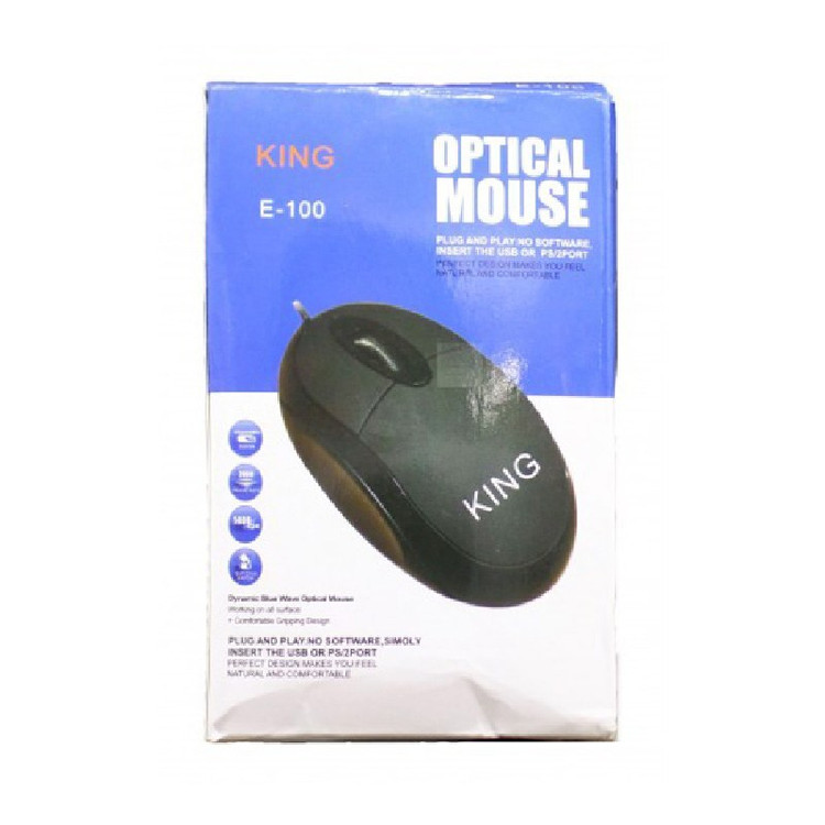 ماوس سیم دار کینگ مدل ای 100 - KING E100