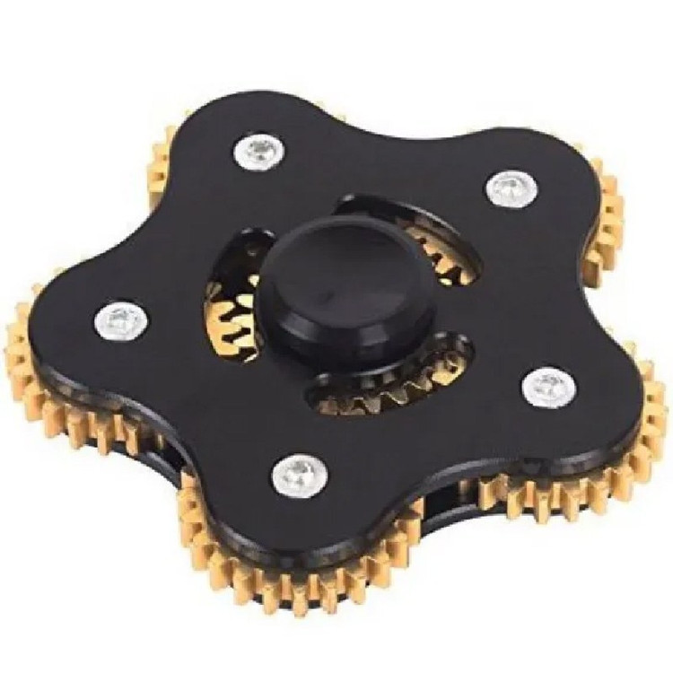 اسپینر فلزی طرح چرخ دنده ای پنج پر ( شش چرخ دنده) - Fidget Spinner Metal 6 Gear