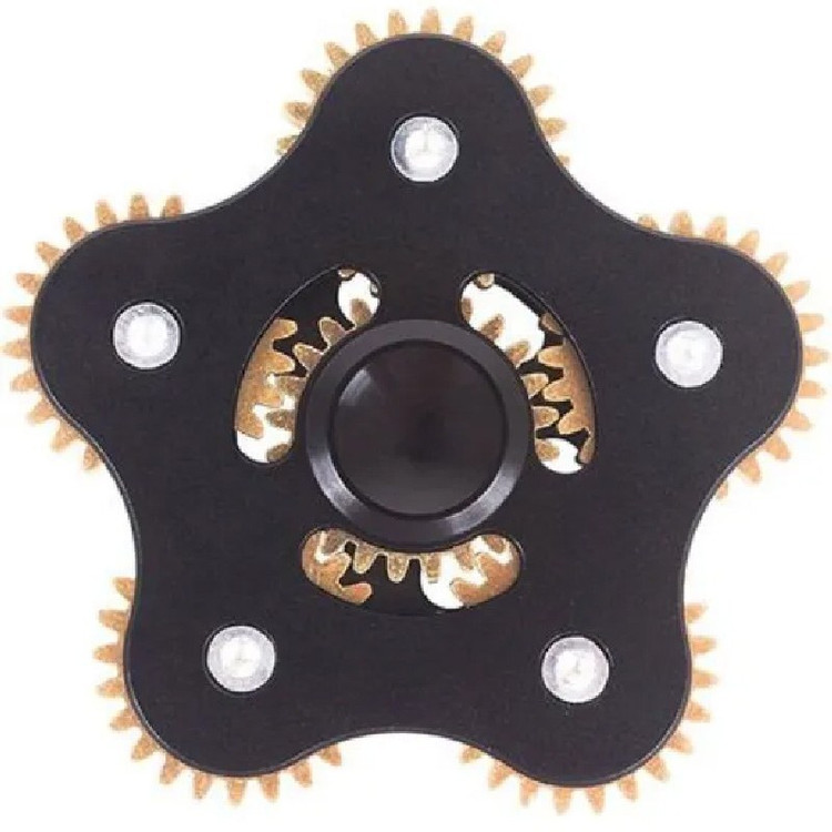 اسپینر فلزی طرح چرخ دنده ای پنج پر ( شش چرخ دنده) - Fidget Spinner Metal 6 Gear