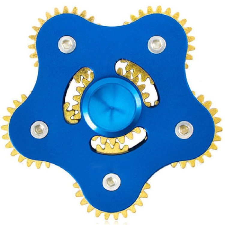اسپینر فلزی طرح چرخ دنده ای پنج پر ( شش چرخ دنده) - Fidget Spinner Metal 6 Gear