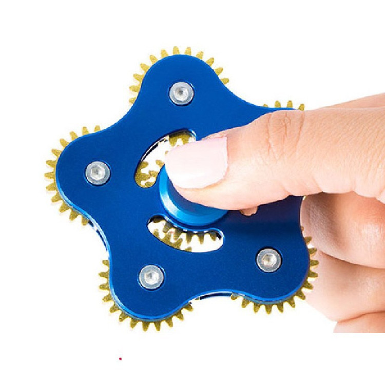 اسپینر فلزی طرح چرخ دنده ای پنج پر ( شش چرخ دنده) - Fidget Spinner Metal 6 Gear