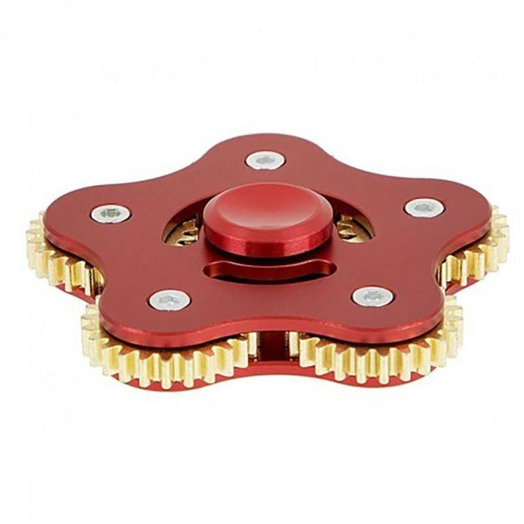 اسپینر فلزی طرح چرخ دنده ای پنج پر ( شش چرخ دنده) - Fidget Spinner Metal 6 Gear