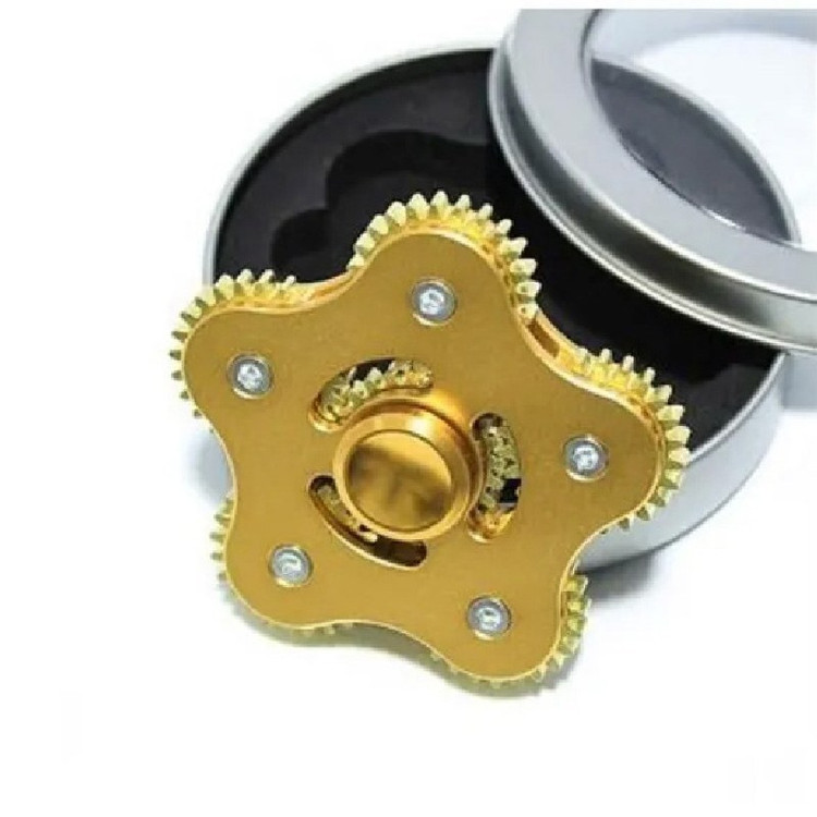 اسپینر فلزی طرح چرخ دنده ای پنج پر ( شش چرخ دنده) - Fidget Spinner Metal 6 Gear