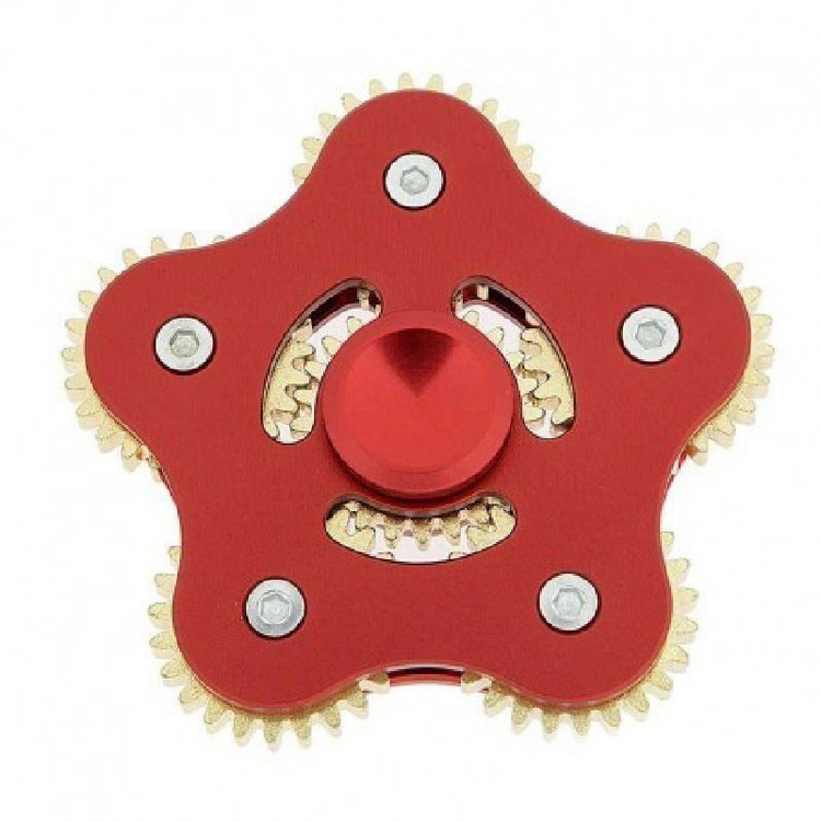 اسپینر فلزی طرح چرخ دنده ای پنج پر ( شش چرخ دنده) - Fidget Spinner Metal 6 Gear