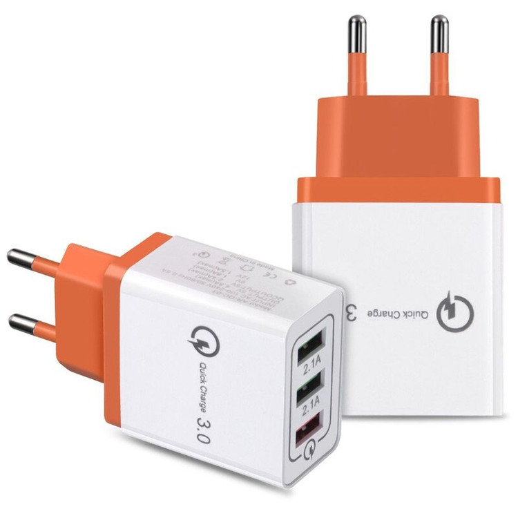 شارژر دیواری سه پورت Quick Charge 3.0 مدل CX-QC-03
