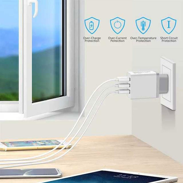 شارژر دیواری سه پورت Quick Charge 3.0 مدل CX-QC-03