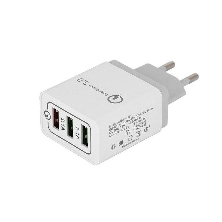 شارژر دیواری سه پورت Quick Charge 3.0 مدل CX-QC-03