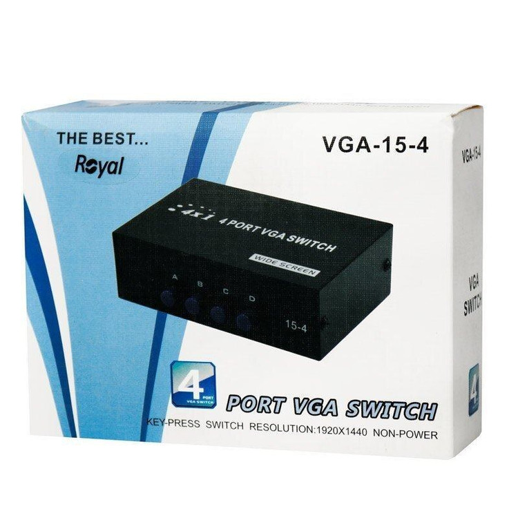 سوییچ چهار پورت VGA مدل VGA-15-4 ا Four Port VGA Switch