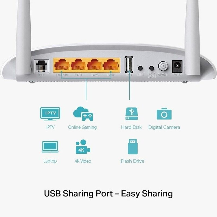 مودم روتر VDSL و ADSL سرعت 300Mbps تی پی لینک مدل TD W9970