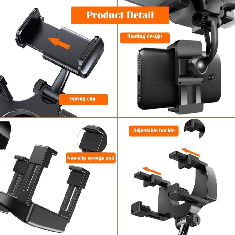 هولدر موبایل پشت آینه ای یونیورسال کار - Universal Car Rear View Mirror Mount