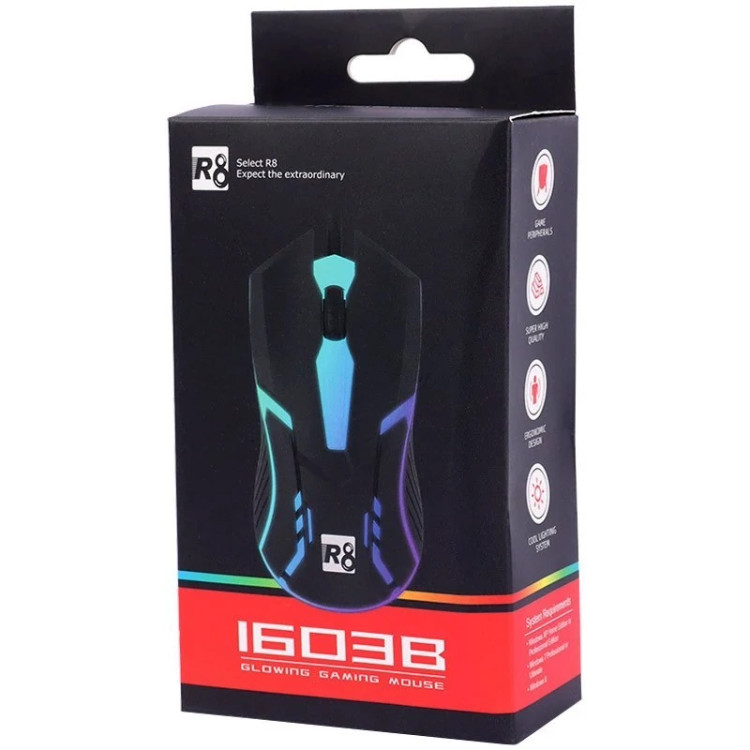 ماوس گیمینگ سیم دار R8 مدل 1603B