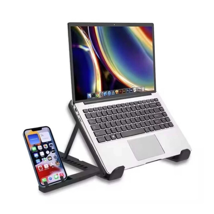 پایه لپ تاپ BAYBEL دارای استند تاشو موبایل