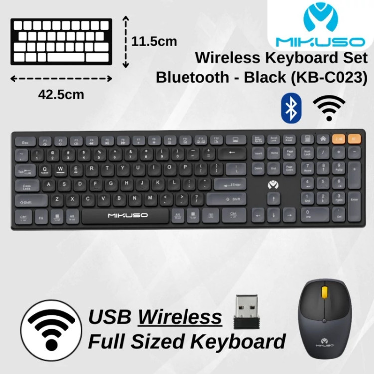 کیبورد و موس بیسیم میکاسو مدل KB-C023