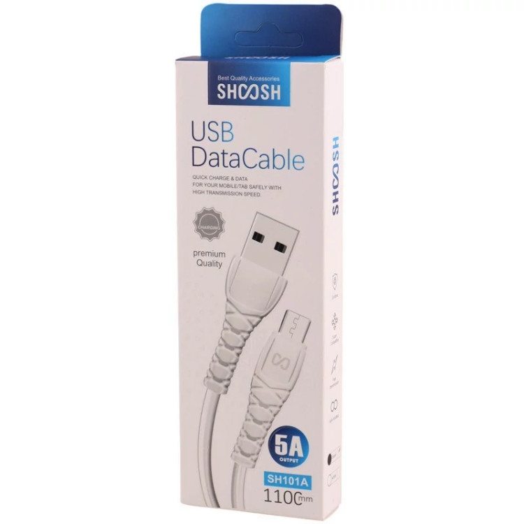 کابل شارژر فست Micro USB شارژ 5 آمپر برند شوش