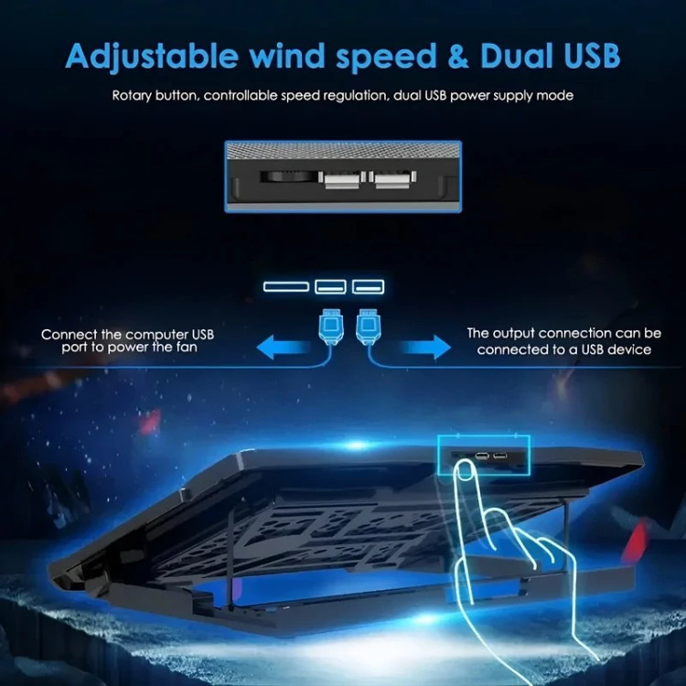کول پد لپتاپ 6 فن D-NET مدل DT-H9