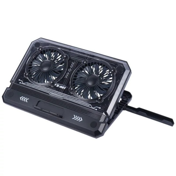کول پد شیشه ای لپتاپ 2 فن D-NET مدل DT-50
