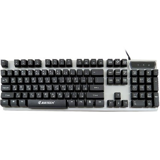 کیبورد و موس گیمینگ سیم دار بک لایت RGB برند جرتک مدل STARS KM170