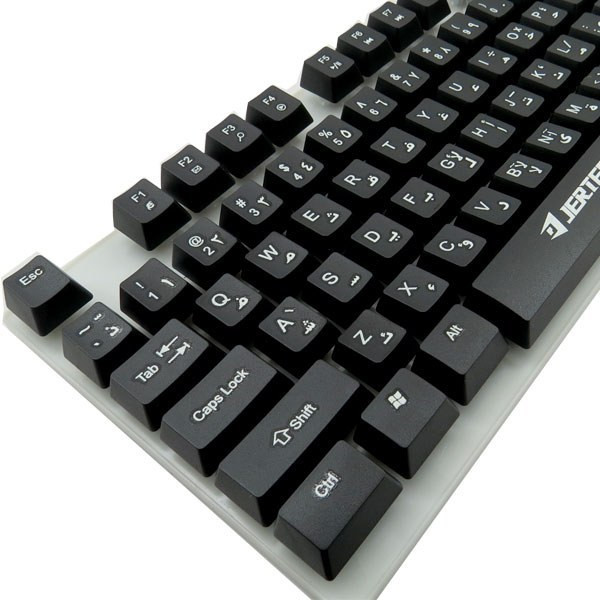 کیبورد و موس گیمینگ سیم دار بک لایت RGB برند جرتک مدل STARS KM170