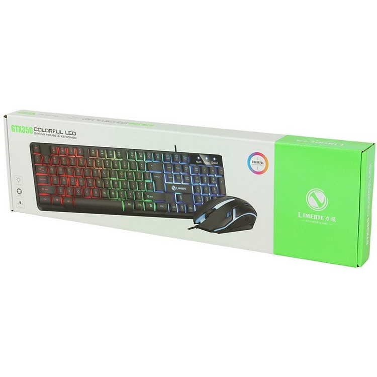 کیبورد و ماوس سیم دار گیمینگ Limeide مدل GTX350